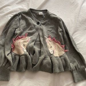 Little girls unicorn sweater